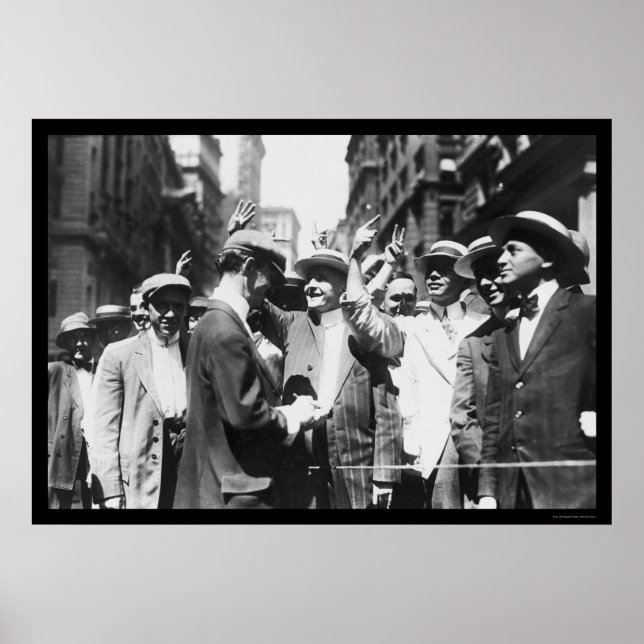 Pôster Stock Traders NYC Curb Market 1916 (Frente)