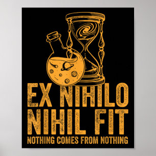 Poster Stocks Dourado com a tradução ex Nihilo Nihil Ajus