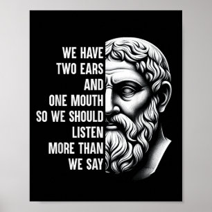 Poster Stoic Filósofo Zeno, Motivação De Citação Cidadã
