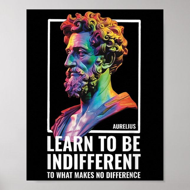 Poster Stoic Philosopher Wisdom Marcus Aurélio Filosoph (Frente)