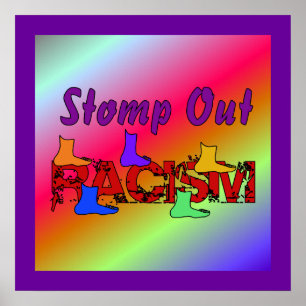 Poster Stomp para fora o racismo