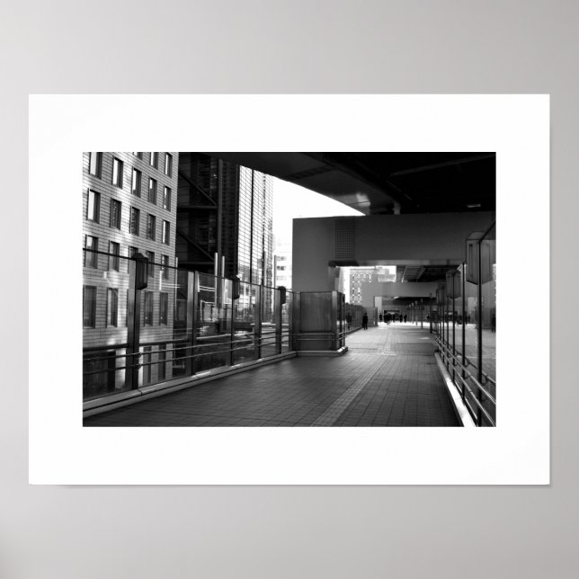 Poster Stone and Glass: Shiodome Business District, Tokyo (Frente)