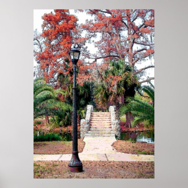 Poster Stone Bridge City Park New Orleans (Frente)