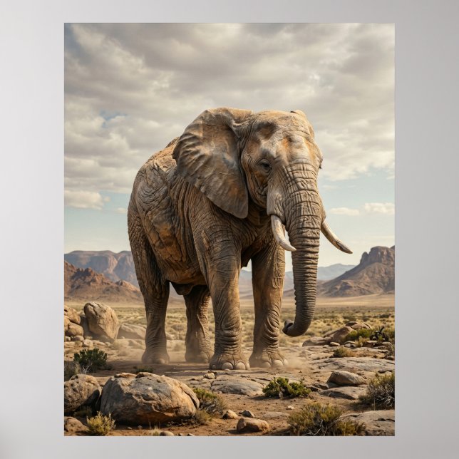 Poster Stone Elephant Ancient Plains (Frente)