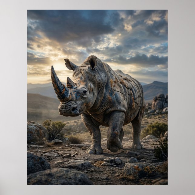 Poster Stone Rhino Rugged Plains (Frente)