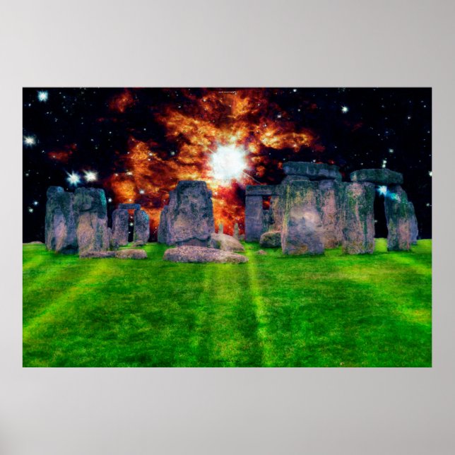 Poster Stonehenge em Arte em Star-rise (Frente)