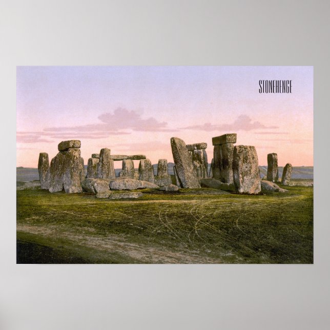 Poster Stonehenge, Inglaterra por volta de 1900 (Frente)