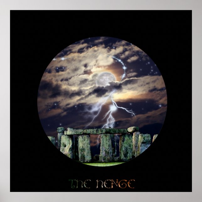 Pôster Stonehenge Mystical Druid Art Mytho-Fantasy (Frente)
