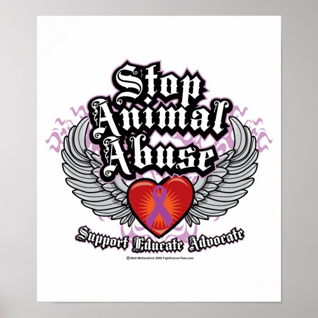 Poster Stop Animal Abuse Wings (Frente)