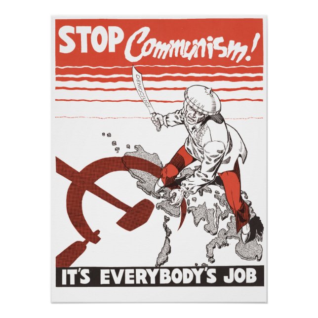 Pôster Stop Communism! Vintage (Frente)