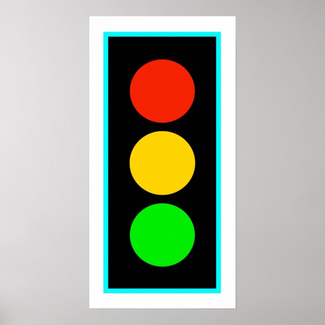 Poster Stoplight with Light Blue Border (Frente)