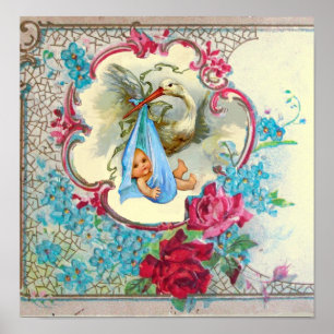 Pôster STORK BABY CHÁ creme