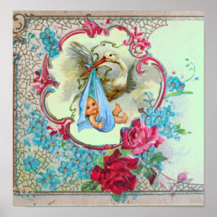 Pôster STORK BABY CHÁ verde