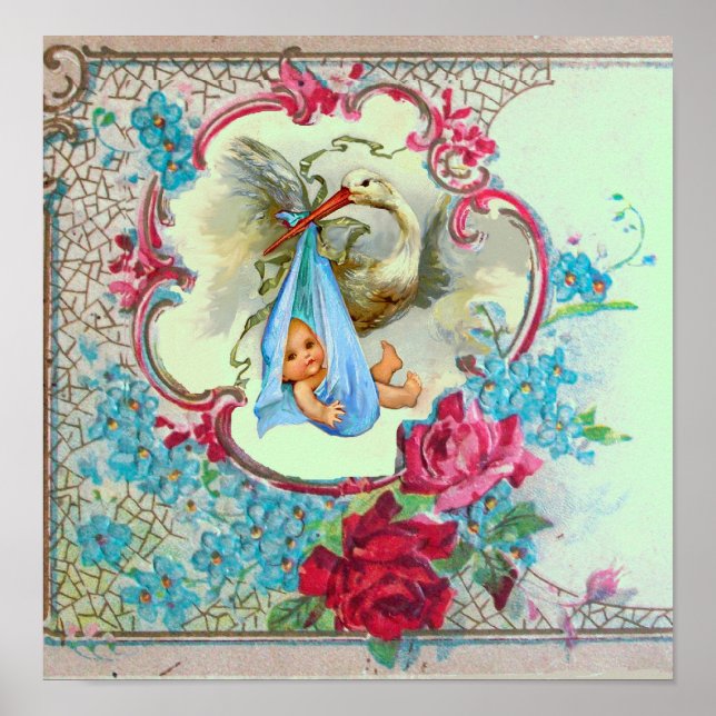 Pôster STORK BABY CHÁ verde (Frente)