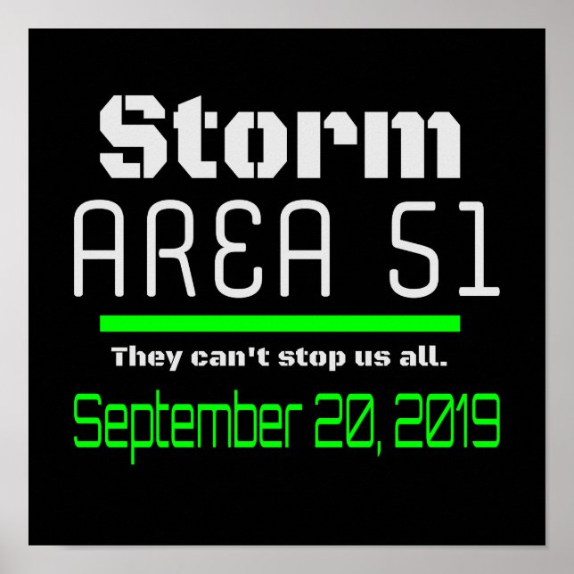 Poster Storm Area 51 Sept 20 2019 (Frente)