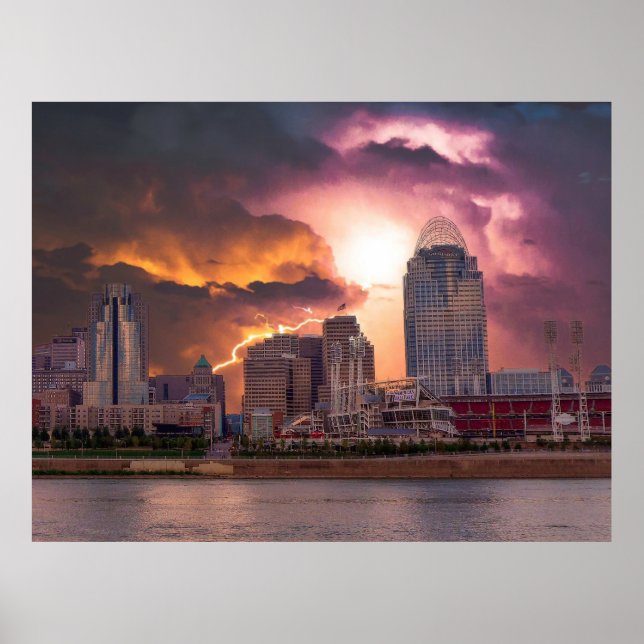 Poster Stormy Cincinnati Excelente American Ball Park (Frente)