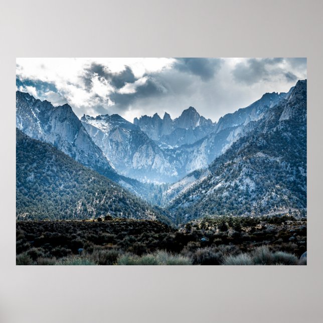 Poster Stormy Mt Whitney Do Alabama Colinas Matte (Frente)