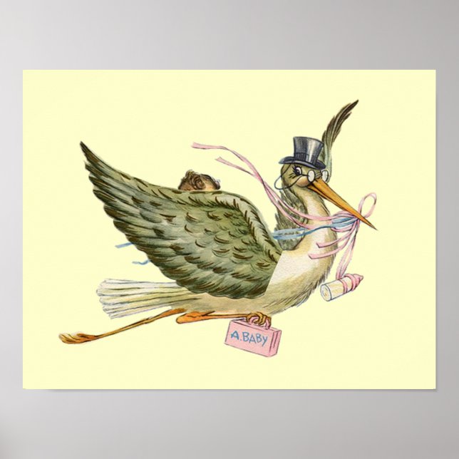 Pôster STORY BABY GIRL CHÁ, creme (Frente)