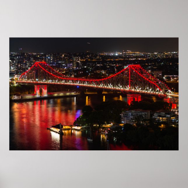 Poster Story bridge & Brisbane City skyline Austrália (Frente)
