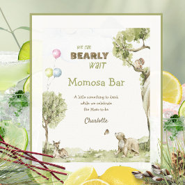 Poster Storybook Woodland Momosa Bar Bearly Wait