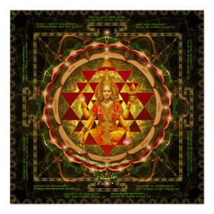 Pôster Stotram em Devi Lakshmi - Shri Yantra- Mahalakshmi