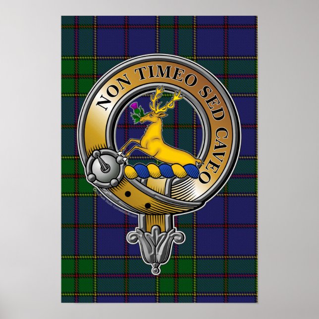 Poster Strachan Tartan & Crachá (Frente)