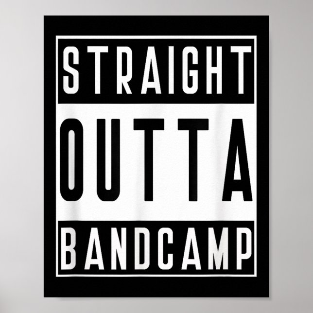 Poster Straight Outta Band Camp Funny Marching Band Tee  (Frente)