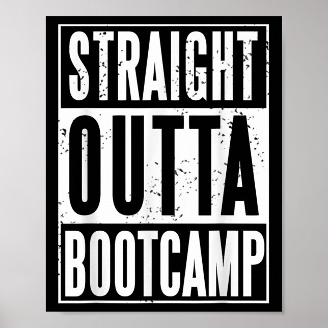 Poster Straight Outta Military Bootcamp Soldier  (Frente)