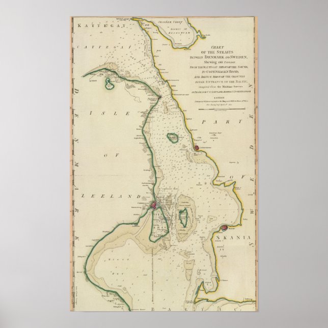 Pôster Strait Denmark-Suecia (Frente)