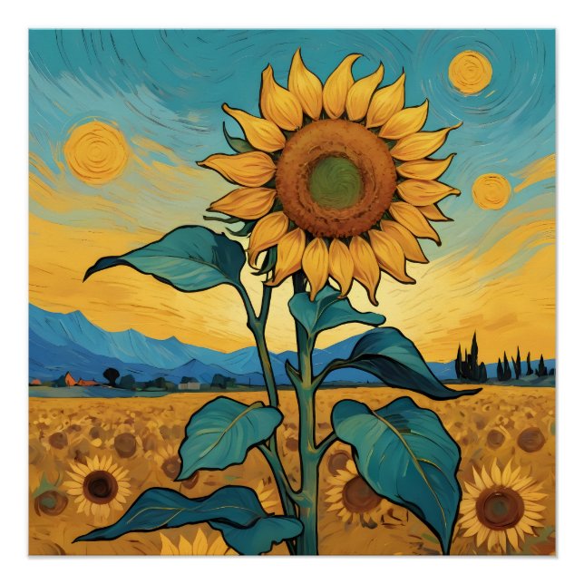 Pôster Stralende Zonnebloem - Dutch Master Serie ZA01 (Frente)