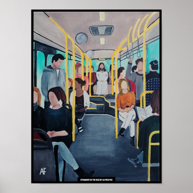 Poster Stranger on the Bus Painting by Alfred Fox (Frente)