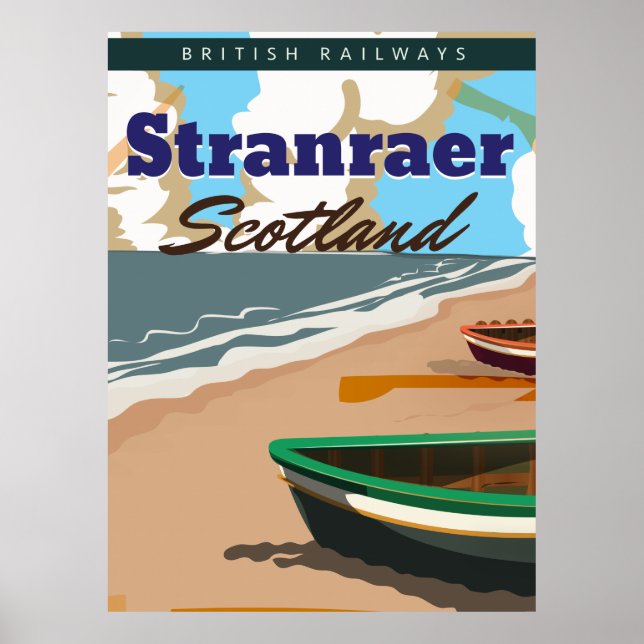 Poster Stranraer Scotland viagens vintage (Frente)