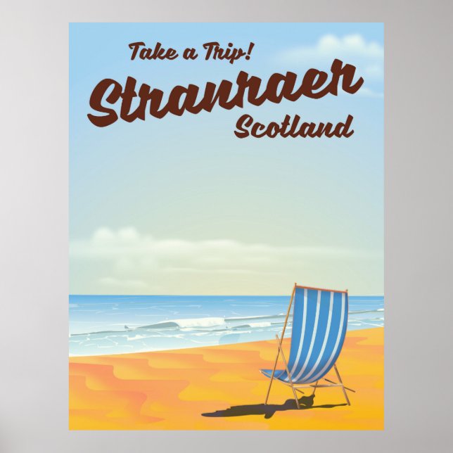 Poster Stranraer Scotland viagens vintage (Frente)