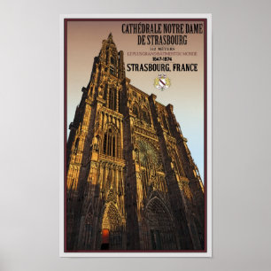 Pôster Strasbourg - catedral Notre Dame