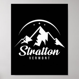Poster Stratton Vermont Ski Resort Skiing Snowboard