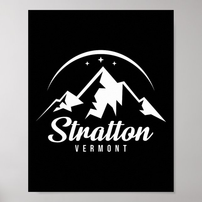 Poster Stratton Vermont Ski Resort Skiing Snowboard (Frente)