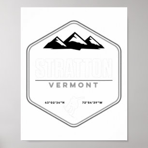 Poster Stratton Vermont Snowboard T Shirt