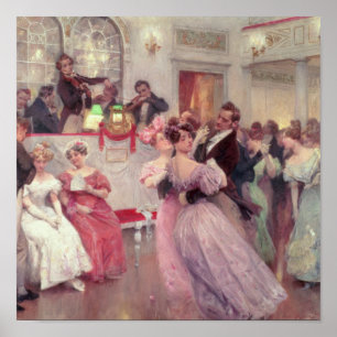 Pôster Strauss and Lanner - The Ball, 1906