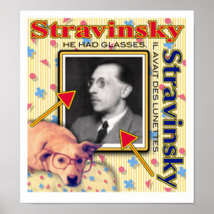 Pôster Stravinsky - Ele tinha óculos.