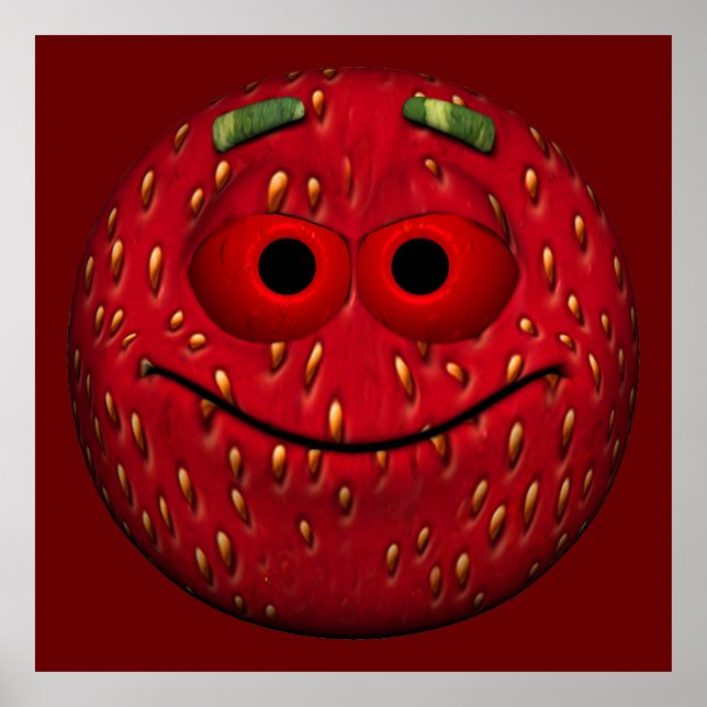 Poster Strawberry Emoticon (Frente)