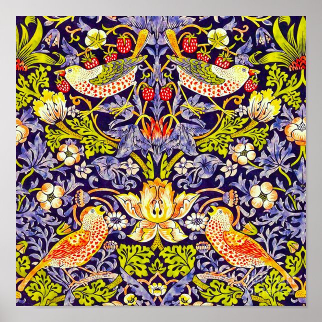 Poster Strawberry Thief William Morris (Frente)