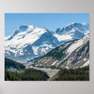 Poster Stream ao longo do Icefields Parkway Highway 93 -