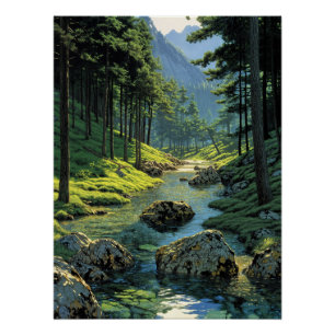 Pôster Stream da Floresta
