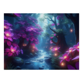 Pôster Stream Florestal Encantado - Fantasia das Flores B