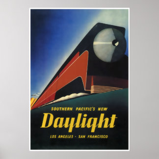 POSTER STREAMLINED TRAIN DAYLIGHT EXPRESS 1937