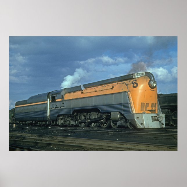 Poster Streamliner C&O Hudson Classe 4-6-4 (Frente)