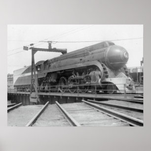 Pôster Streamliner na plataforma giratória
