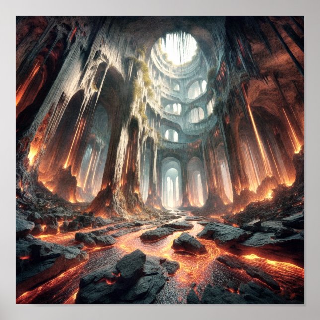 Poster Streams de Lava (Frente)