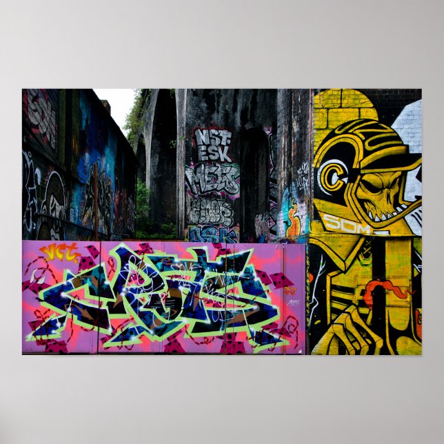 Poster Street Art Grafite Digbeth Birmingham Reino Unido (Frente)