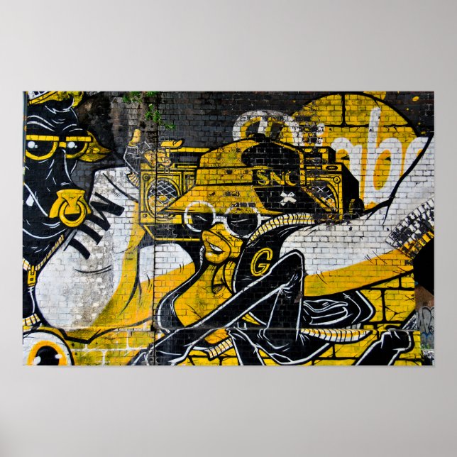 Poster Street Art Grafite Digbeth Birmingham Reino Unido (Frente)